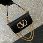 Valentino Garavani Locò small shoulder bag Vlogo detailed with Swarovski crystals - Image 3