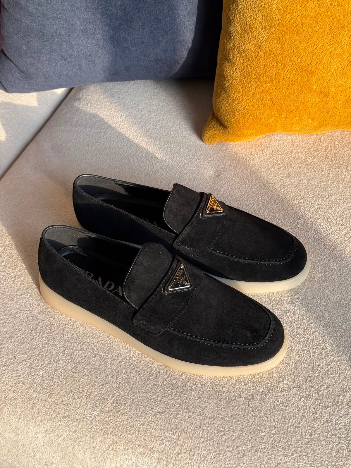 WhatsApp Image 2026-08-10 at 16.09.06 (1) Prada Suede Leather Loafers - Image 1