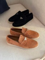 Prada Suede Leather Loafers - Image 3