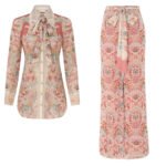 Zimmermann Rebellion Pussybow Shirt & Pant Set - Image 3