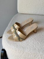 Gina Celine Mules in Chestnut Patent - Image 9