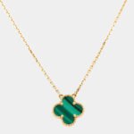 Van Cleef Malachite Vintage Alhambra Pendant Necklace - Image 9