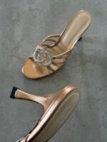 Gucci Crystal Interlocking G sandal - Image 4
