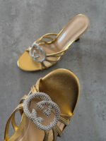 Gucci Crystal Interlocking G sandal - Image 4