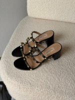 Valentino Garavani Rockstud Calfskin Leather Sandals - Image 5