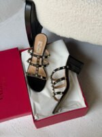 Valentino Garavani Rockstud Calfskin Leather Sandals - Image 6