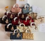 Chirstian Dior Lady D-joy handbags signature cannage stitching and D.I.O.R charms
