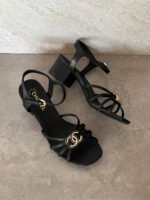 Chanel Lambskin Crystal CC logo sandal - Image 3
