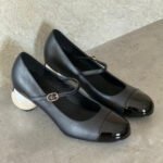 Chanel Mary Janes Lambskin Patent Calfskin & Imitation Pearls