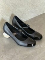 Chanel Mary Janes Lambskin Patent Calfskin & Imitation Pearls