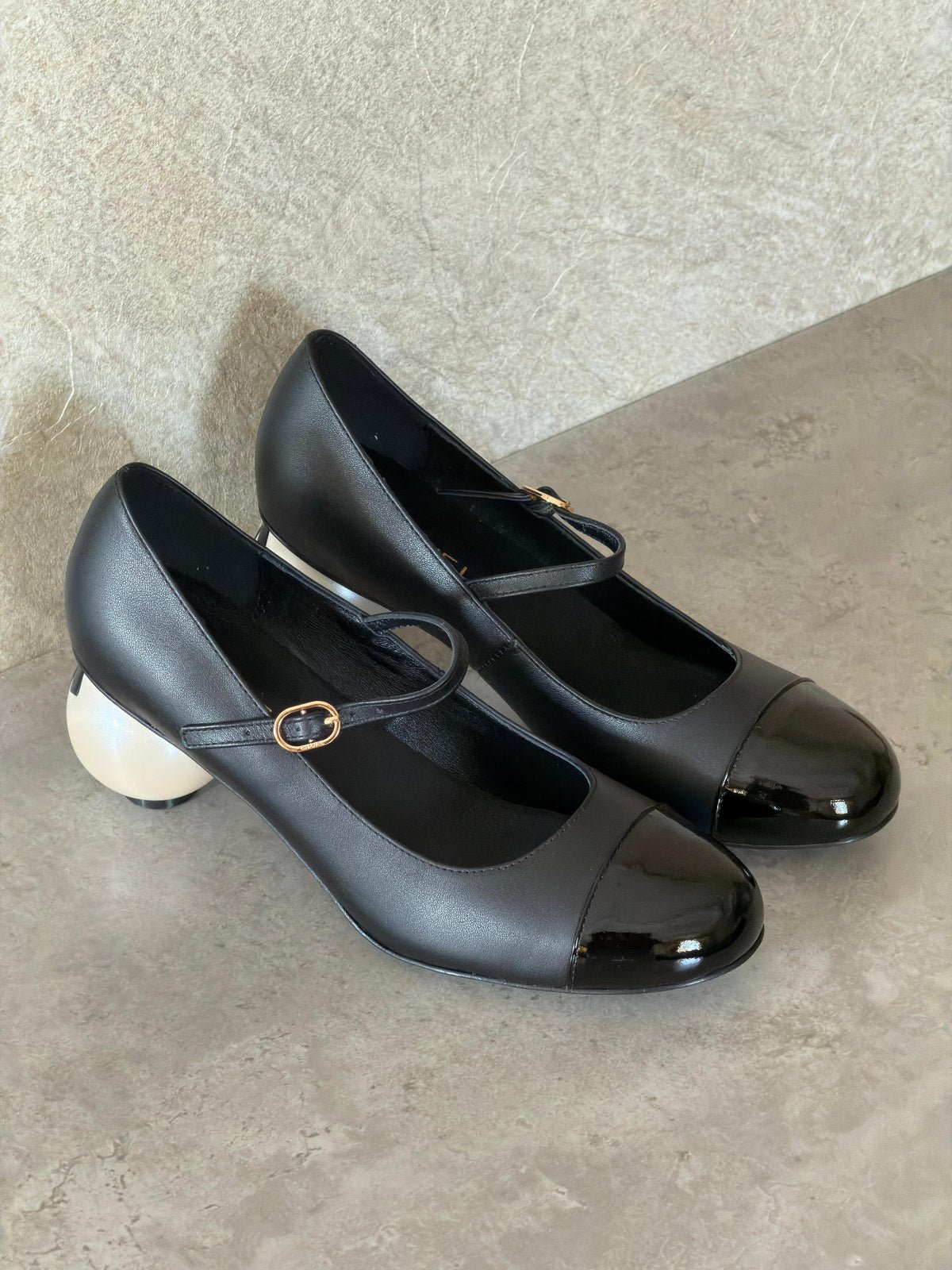 WhatsApp Image 2026-08-15 at 16.56.56 Chanel Mary Janes Lambskin Patent Calfskin & Imitation Pearls - Image 1