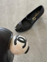 Chanel Mary Janes Lambskin Patent Calfskin & Imitation Pearls - Image 3