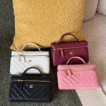 Chanel Shiny Caviar Quilted Sleek Chevron Vanity