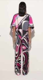 Pucci Striking silk set iconic,psychedelic swirling Marmo print in bold shades of fuchsia - Image 2