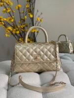 Chanel Mini Coco Handle Bag with Gold tone CC turn-lock hardware - Image 3