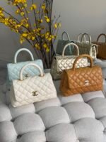 Chanel Mini Coco Handle Bag with Gold tone CC turn-lock hardware - Image 5