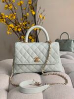 Chanel Mini Coco Handle Bag with Gold tone CC turn-lock hardware - Image 4