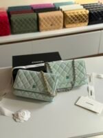 Chanel classic wallet on chain (WOC) Cavier leather & CC metal Logo