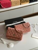 Chanel classic wallet on chain (WOC) Cavier leather & CC metal Logo - Image 2