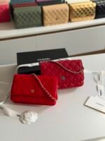 Chanel classic wallet on chain (WOC) Cavier leather & CC metal Logo - Image 6