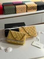 Chanel classic wallet on chain (WOC) Cavier leather & CC metal Logo - Image 7