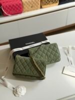 Chanel classic wallet on chain (WOC) Cavier leather & CC metal Logo - Image 8