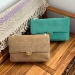 Chanel Maxi Souplissimo Flap Bag In Suede Calfskin with gold-tone hardware
