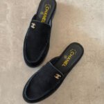 Chanel Mules In Suede Calfskin