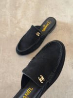 Chanel Mules In Suede Calfskin - Image 3
