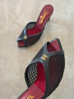 Chanel Coco Beach 2026 Black Mesh and Lambskin Mules - Image 3