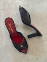 Chanel Coco Beach 2026 Black Mesh and Lambskin Mules - Image 4
