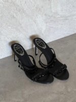 Rene Caovilla Satin Chandelier Heeled Mules - Image 2