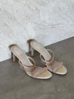 Rene Caovilla Satin Chandelier Heeled Mules - Image 4