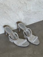 Rene Caovilla Satin Chandelier Heeled Mules - Image 5