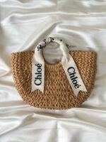 Chloé Woven Straw Basket Bag - Image 2