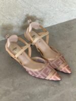 Pink Fendi 55mm Colibri lite FF-petterned Slingback Pumps - Image 4