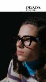 Prada VPR09Z Black Square acetate eyeglasses - Image 3
