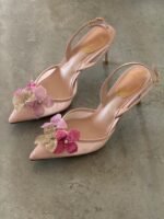 Rene Caovilla flower embossed heels - Image 4