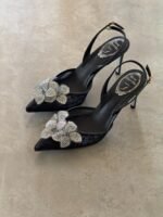 Rene Caovilla flower embossed heels - Image 2