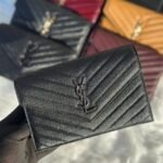 Saint Laurant Cassandre Matelassè envelope wallets