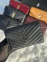 Saint Laurant Cassandre Matelassè envelope wallets