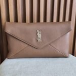 Saint Laurant Cassandre envelope clutch in iconic gold-tone YSL monogram - Image 3