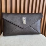 Saint Laurant Cassandre envelope clutch in iconic gold-tone YSL monogram - Image 4