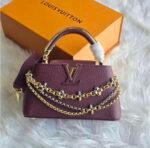 Louis Vuitton Capucines BB in Grained taurillon leather & Striking jewelry-inspired decorative chains