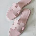 Hermès Oran Sandals in pink Calfskin