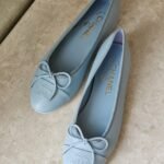 Chanel Light Blue lambskin ballerina flats