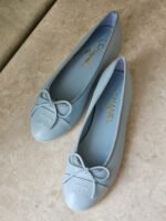 Chanel Light Blue lambskin ballerina flats