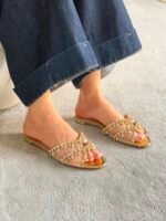 Aquazzura Glamorous Temptation crystal flats - Image 3