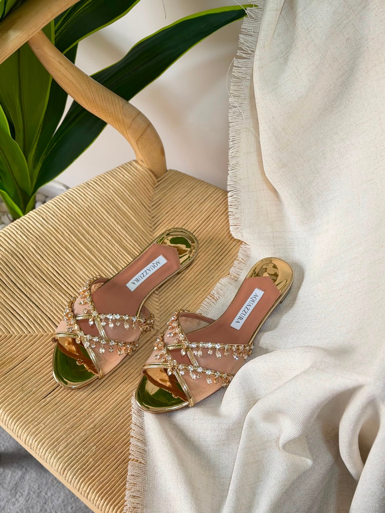 WhatsApp Image 2026-08-20 at 21.06.29 Aquazzura Glamorous Temptation crystal flats - Image 1