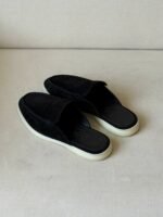 Loro Piana Black suede babouche walk mules - Image 2